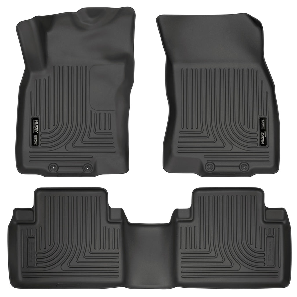 Husky Liners WeatherBeater 14 Nissan Rogue Front & Second Row Black Floor Liners-Husky Liners-HSL98671