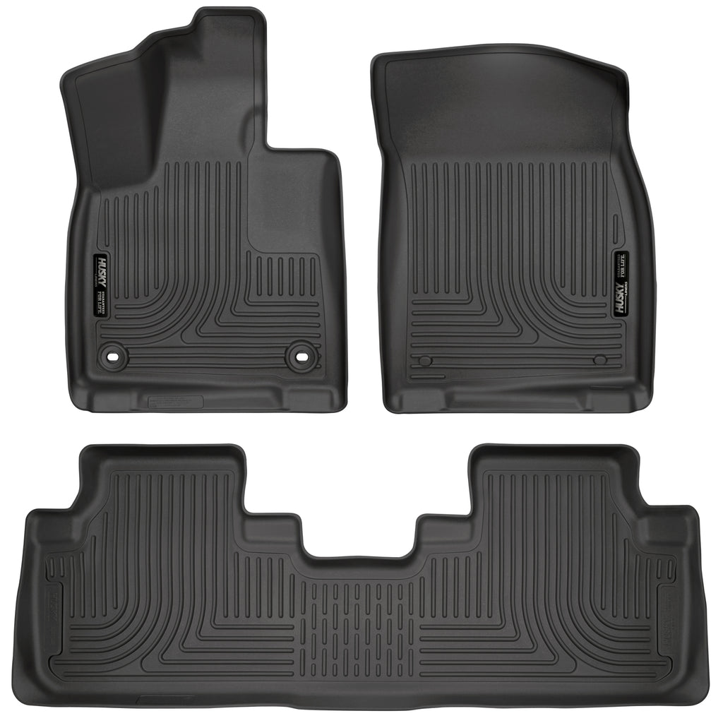 Husky Liners Weatherbeater 16-17 Lexus RX350 / 16-17 RX450H Front & 2nd Seat Floor Liners - Black-Husky Liners-HSL99651