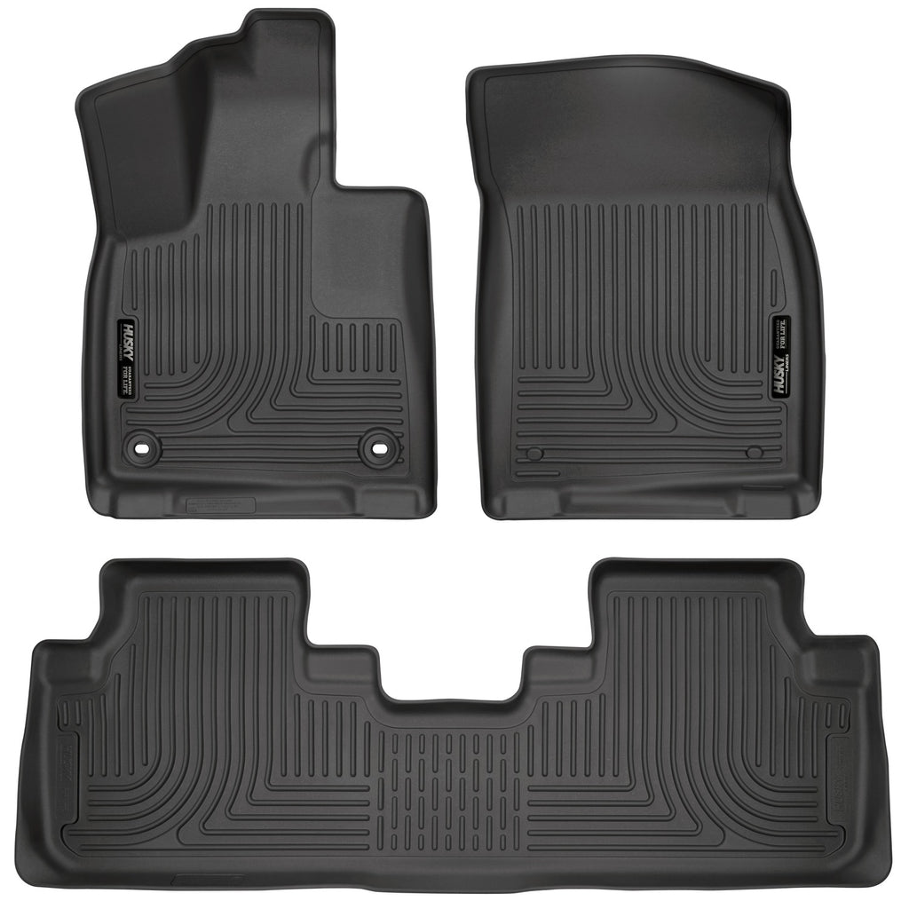 Husky Liners Weatherbeater 16-17 Lexus RX350 / 16-17 RX450H Front & 2nd Seat Floor Liners - Black-Husky Liners-HSL99651