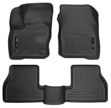 Load image into Gallery viewer, Husky Liners Weatherbeater 2016 Ford Focus RS Front &amp; 2nd Seat Floor Liners - Black-Husky Liners-HSL99781