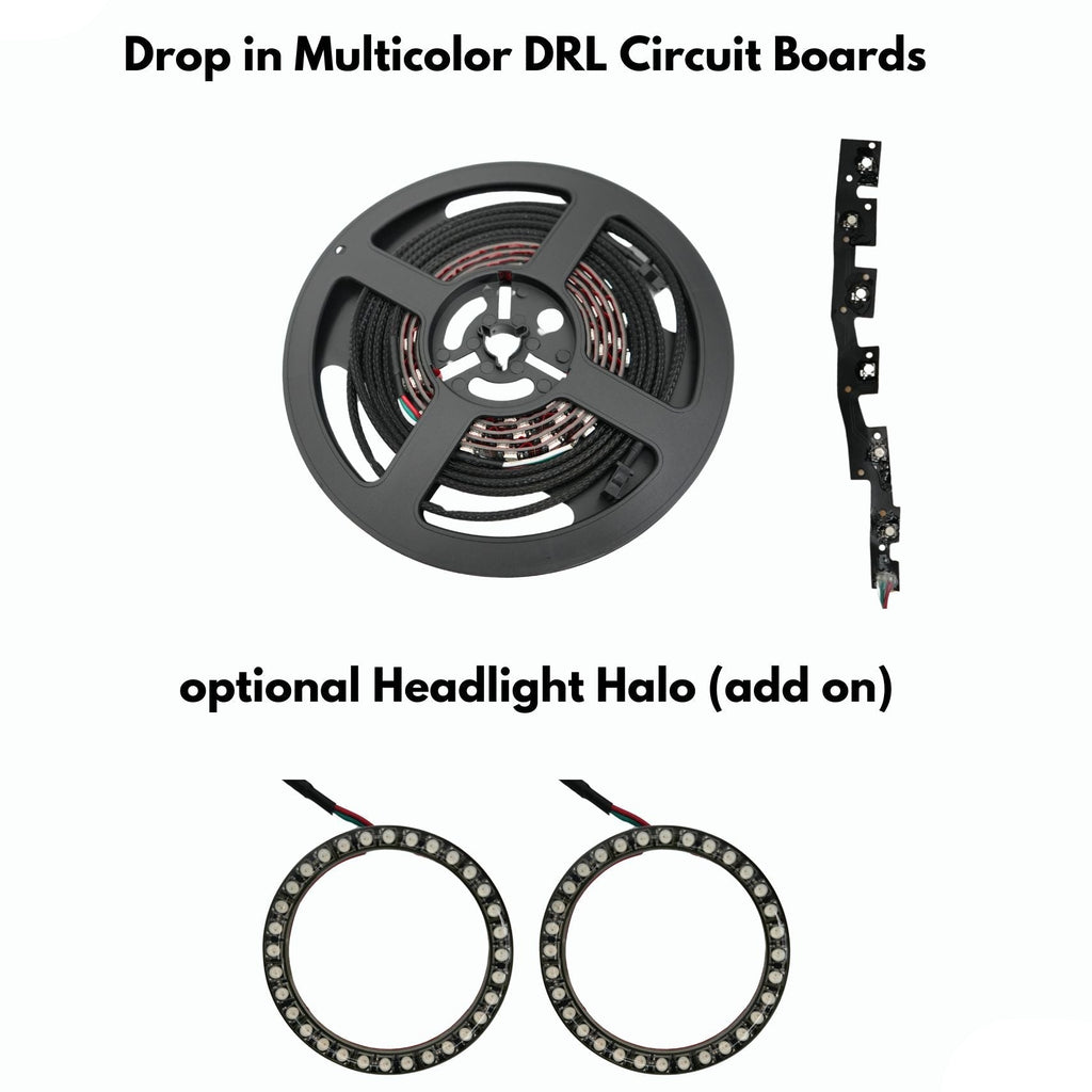 RGB Halo Kits Hyundai Elantra Multicolor Flow Series DRL Boards (2021-2023)