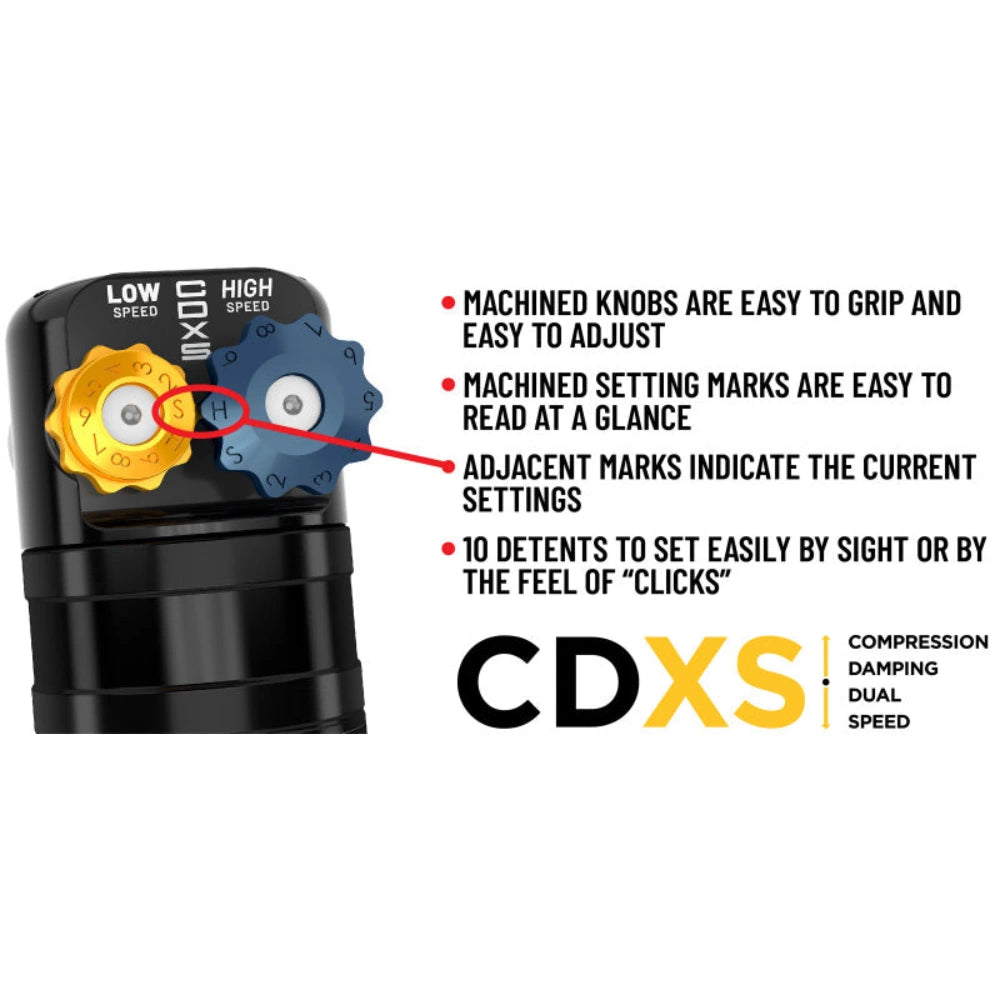 ICON 05-23 Tacoma Front Ext Travel VS 2.5 Series Remote Resi w/ CDXS Coilover Kit Pair - ICON 58735X