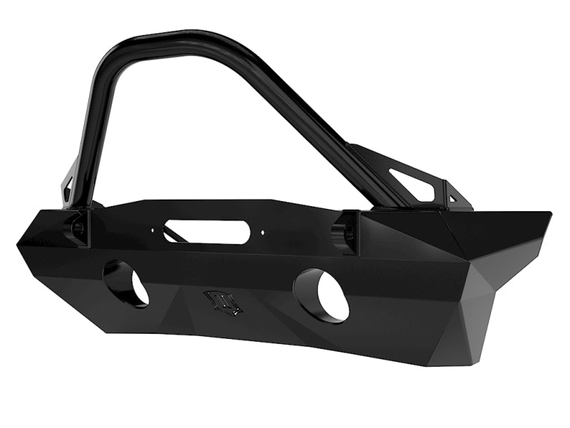 ICON 07-18 Jeep Wrangler JK Pro Series Front Bumper Rec Winch Mount w/Bar/Tabs ICON ICO25215
