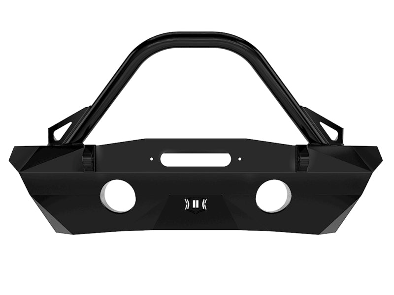 ICON 07-18 Jeep Wrangler JK Pro Series Front Bumper Rec Winch Mount w/Bar/Tabs ICON ICO25215