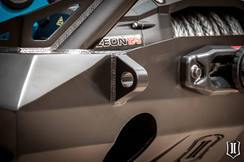 ICON 07-18 Jeep Wrangler JK Pro Series Front Bumper Rec Winch Mount w/Bar/Tabs ICON ICO25215