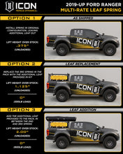 Load image into Gallery viewer, ICON 2019+ Ford Ranger Multi Rate Leaf Pack w/Add In Leaf ICON ICO198520A