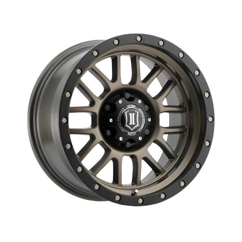 ICON Alpha 17x8.5 5x5 0mm Offset 4.75in BS 71.5mm Bore Bronze Wheel ICON ICO1217857347BR