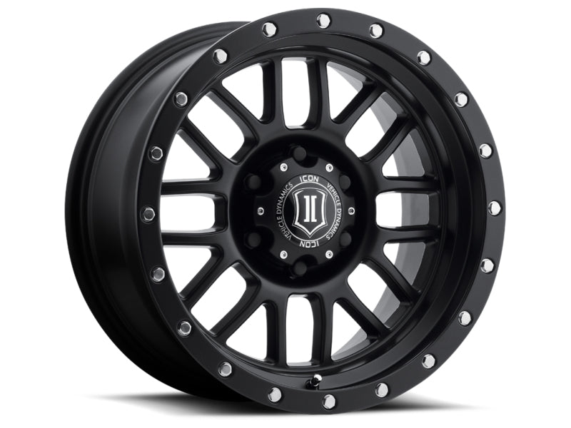 ICON Alpha 17x8.5 6x5.5 0mm Offset 4.75in BS 106.1mm Bore Satin Black Wheel - Black Ops Auto Works