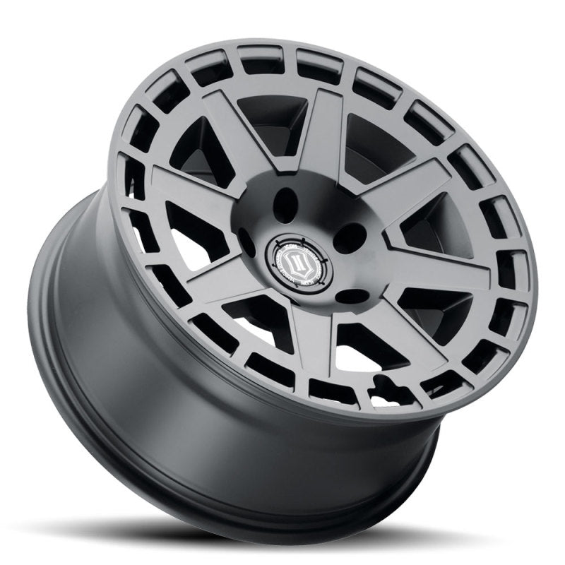 ICON Compass 17x8.5 6x5.5 0mm Offset 4.75in BS Satin Black Wheel ICON ICO3217858347SB