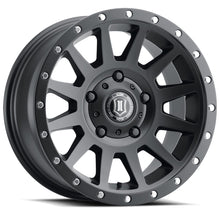 Load image into Gallery viewer, ICON Compression 17x8.5 5x150 25mm Offset 5.75in BS 110.1mm Bore Satin Black Wheel ICON ICO2017855557SB