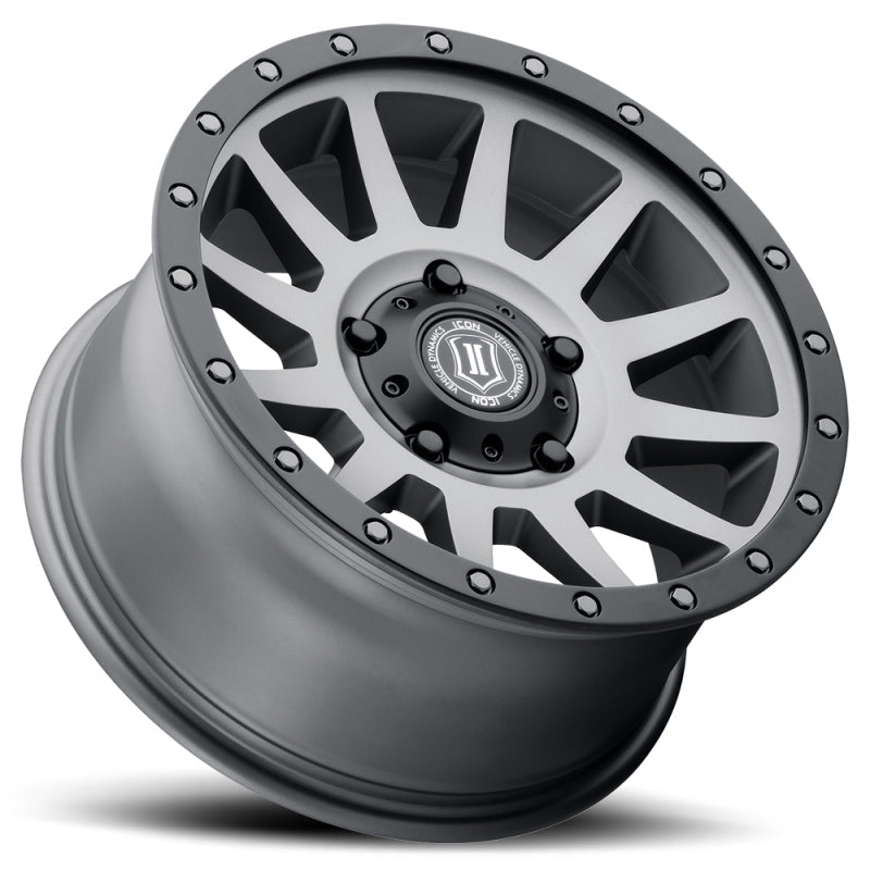 ICON Compression 17x8.5 5x150 25mm Offset 5.75in BS 110.1mm Bore Titanium Wheel ICON ICO2017855557TT