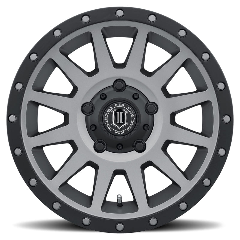ICON Compression 17x8.5 5x150 25mm Offset 5.75in BS 110.1mm Bore Titanium Wheel ICON ICO2017855557TT