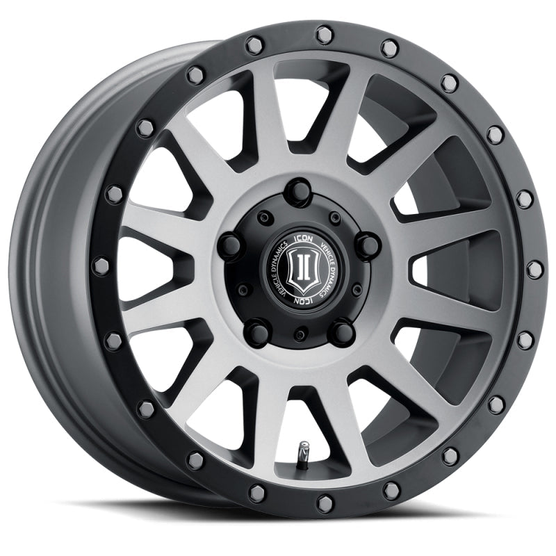 ICON Compression 17x8.5 5x150 25mm Offset 5.75in BS 110.1mm Bore Titanium Wheel ICON ICO2017855557TT