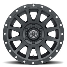 Load image into Gallery viewer, ICON Compression 17x8.5 6x5.5 0mm Offset 4.75in BS 106.1mm Bore Satin Black Wheel ICON ICO2017858347SB