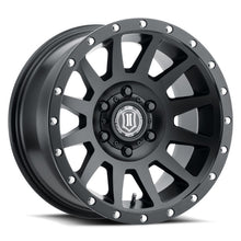 Load image into Gallery viewer, ICON Compression 17x8.5 6x5.5 25mm Offset 5.75in BS 95.1mm Bore Satin Black Wheel ICON ICO2017859057SB