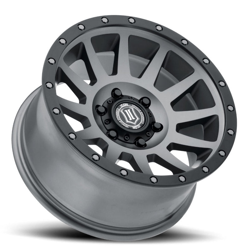ICON Compression 17x8.5 6x5.5 25mm Offset 5.75in BS 95.1mm Bore Titanium Wheel ICON ICO2017859057TT