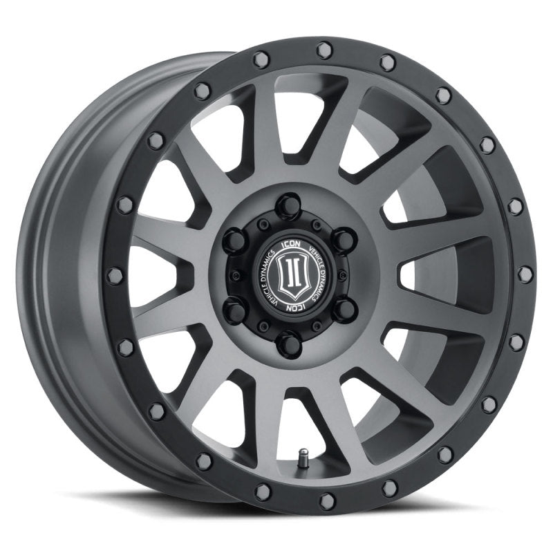 ICON Compression 17x8.5 6x5.5 25mm Offset 5.75in BS 95.1mm Bore Titanium Wheel ICON ICO2017859057TT