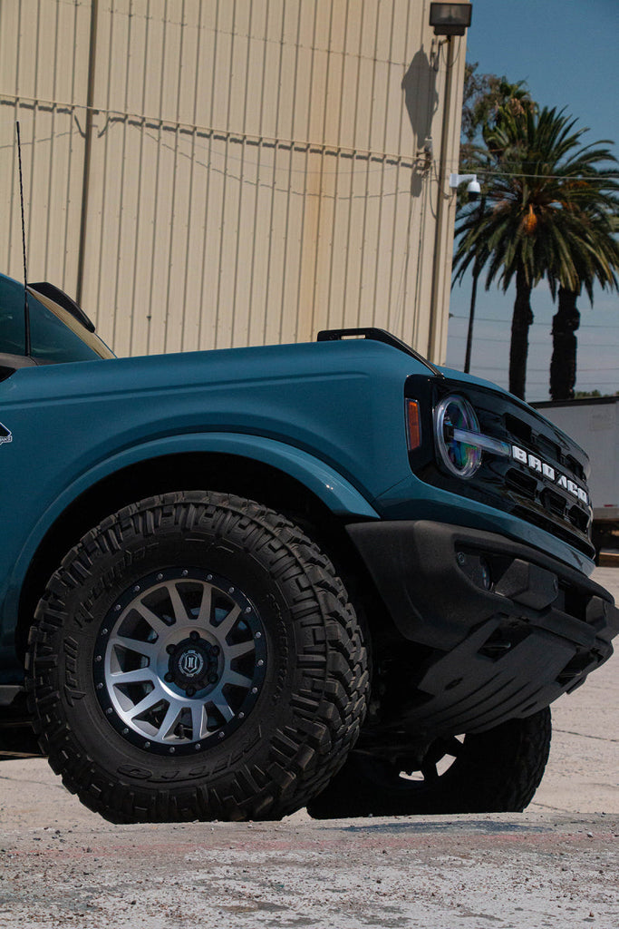 ICON Compression 17x8.5 6x5.5 25mm Offset 5.75in BS 95.1mm Bore Titanium Wheel - Black Ops Auto Works