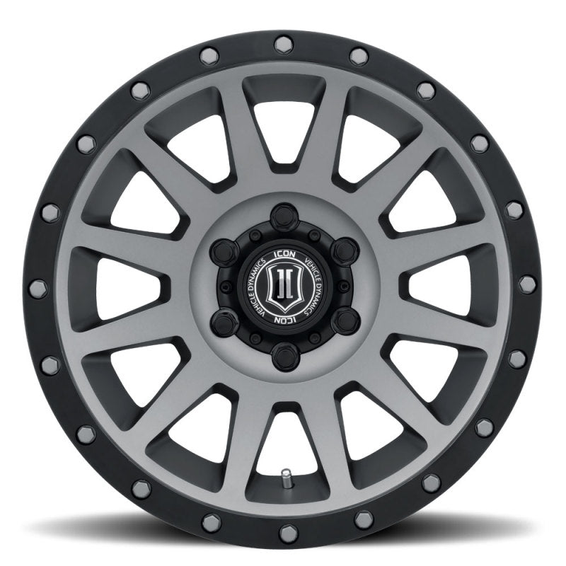 ICON Compression 18x9 5x150 25mm Offset 6in BS Titanium Wheel ICON ICO2018905560TT