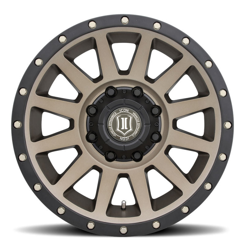 ICON Compression 18x9 8x6.5 12mm Offset 5.5in BS Bronze Wheel-Wheels - Cast-ICON-00840103411958-