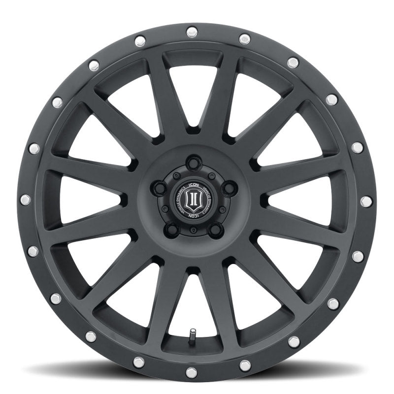 ICON Compression 20x10 6x5.5 -19mm Offset 4.75inBS Satin Black Wheel ICON ICO2020108347SB