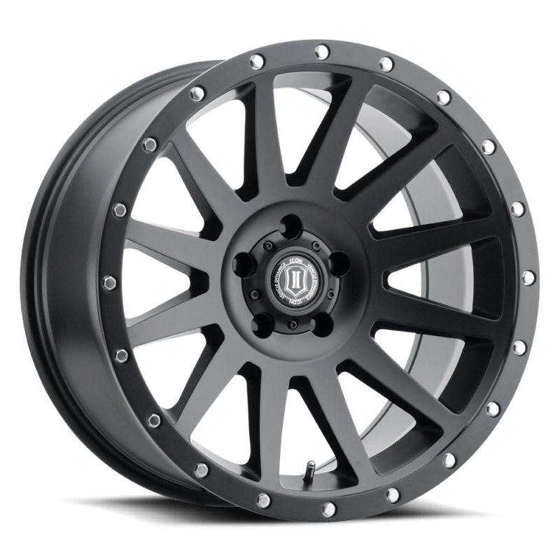 ICON Compression 20x10 6x5.5 -19mm Offset 4.75inBS Satin Black Wheel ICON ICO2020108347SB