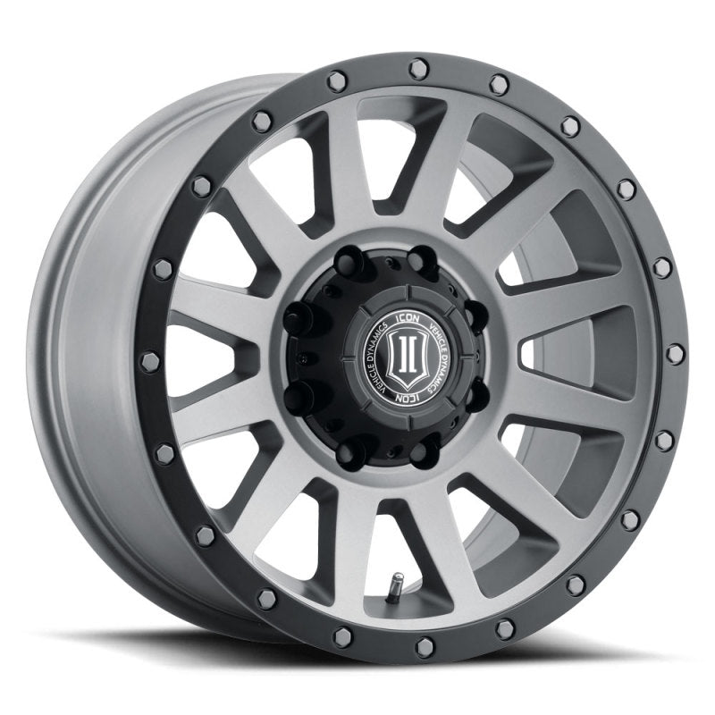 ICON Compression HD 18x9 8x170 6mm Offset 5.25in BS Titanium Wheel ICON ICO2018908152TT