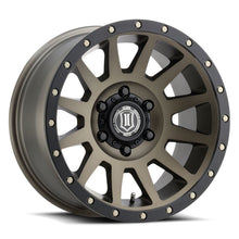 Load image into Gallery viewer, ICON Compression 17x8.5 6x135 6mm Offset 5in BS 87.1mm Bore Bronze Wheel - ICON 2017856350BR