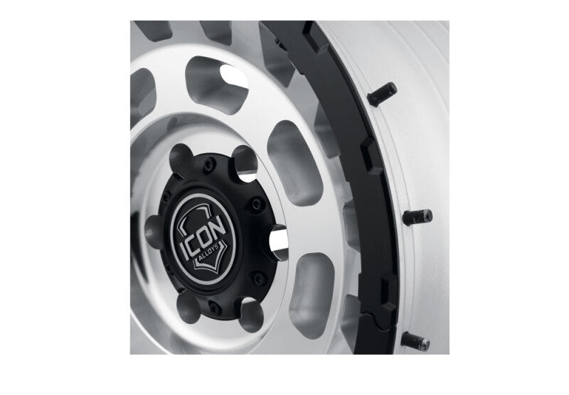 ICON Hammer Pro 17x8.5 / 5x5 / -6mm / 4.5in BS - Silver Machined - ICON 21017857345SM