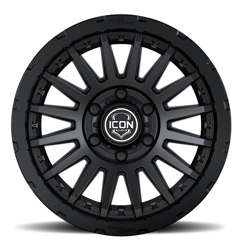 ICON Recon Pro 17x8.5 5 x 150 25mm Offset 5.75in BS Satin Black Wheel - ICON 23617855557SB
