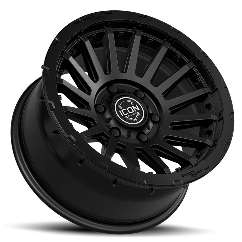 ICON Recon Pro 17x8.5 5 x 150 25mm Offset 5.75in BS Satin Black Wheel - ICON 23617855557SB