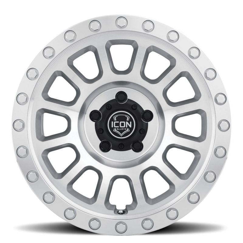 ICON Hulse 17 X 8.5 6 X 135 6mm Offset 5in BS Silver Machined - ICON 8017856350SM