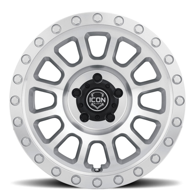 ICON Hulse 18x9 8x6.5 12mm Offset 5.5in BS Silver Machined - ICON 8018908055SM
