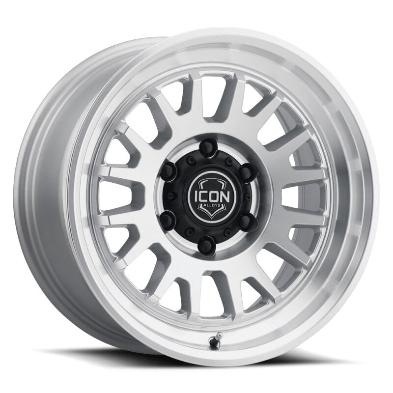 ICON Anza 17x8.5 5x150 25mm Offset 5.75in BS Silver Machined Wheel - ICON 8217855557SM