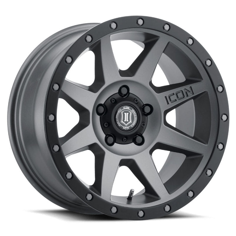 ICON Rebound 17x8.5 5x5.5 0mm Offset 4.75in BS 77.9mm Bore Titanium Wheel ICON ICO1817858547TT