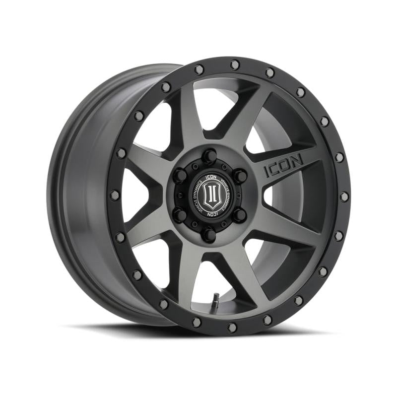 ICON Rebound 17x8.5 6x135 6mm Offset 5in BS 87.1mm Bore Titanium Wheel ICON ICO1817856350TT