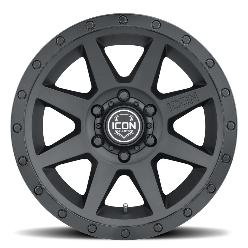 ICON Rebound 17x8.5 6x5.5 0mm Offset 4.75in BS 106.1mm Bore Double Black Wheel - Black Ops Auto Works