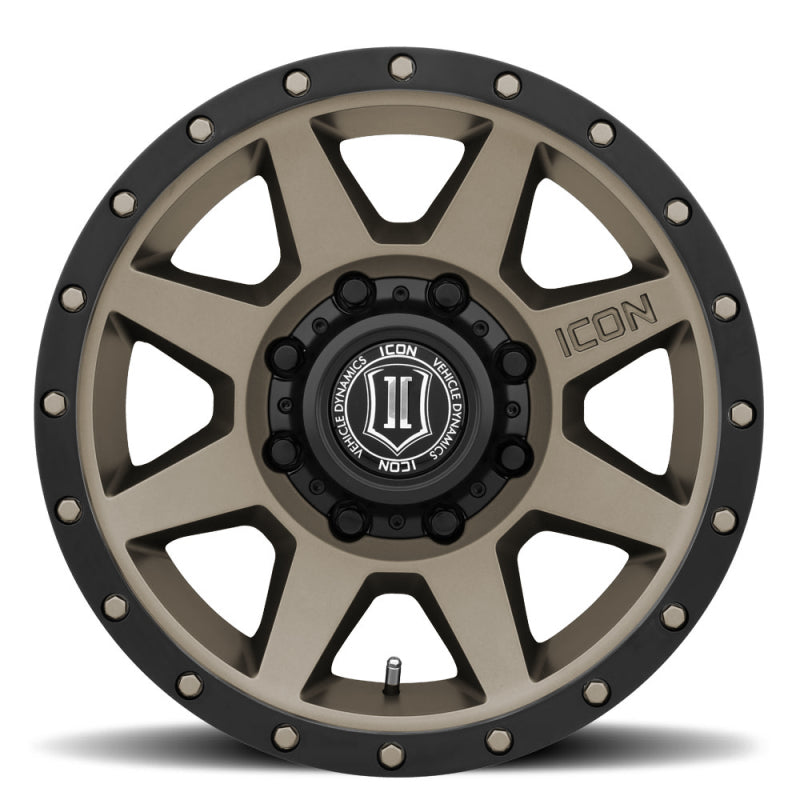 ICON Rebound 17x8.5 8x170 6mm Offset 5in BS 125mm Bore Titanium Wheel - Black Ops Auto Works