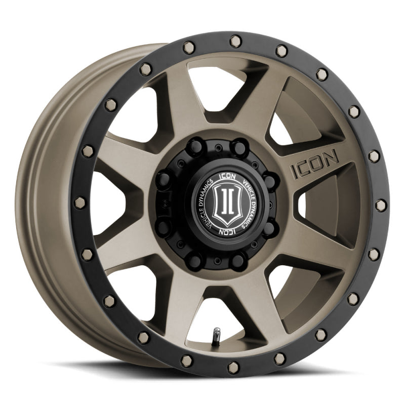 ICON Rebound 17x8.5 8x170 6mm Offset 5in BS 125mm Bore Titanium Wheel - Black Ops Auto Works