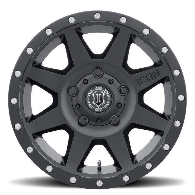 ICON Rebound 18x9 5x150 25mm Offset 6in BS 110.1mm Bore Satin Black Wheel ICON ICO1818905560SB