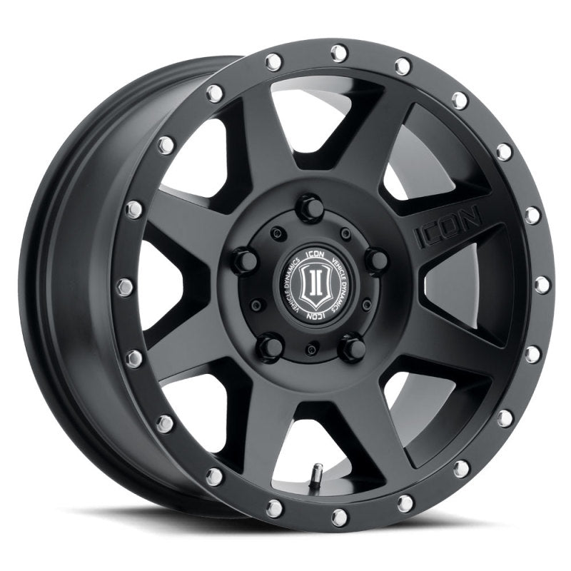 ICON Rebound 18x9 5x150 25mm Offset 6in BS 110.1mm Bore Satin Black Wheel ICON ICO1818905560SB