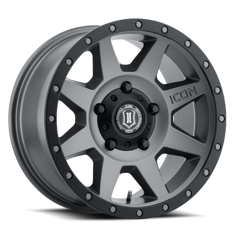 ICON Rebound 18x9 5x150 25mm Offset 6in BS 110.1mm Bore Titanium Wheel ICON ICO1818905560TT