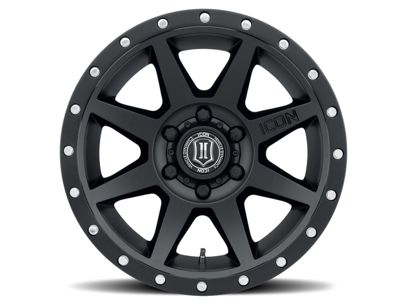 ICON Rebound 18x9 5x5 -12mm Offset 4.5in BS 71.5mm Bore Satin Black Wheel ICON ICO1818907345SB