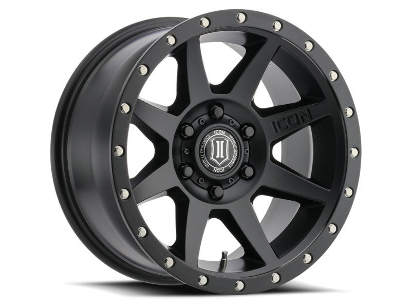 ICON Rebound 18x9 5x5 -12mm Offset 4.5in BS 71.5mm Bore Satin Black Wheel - Black Ops Auto Works