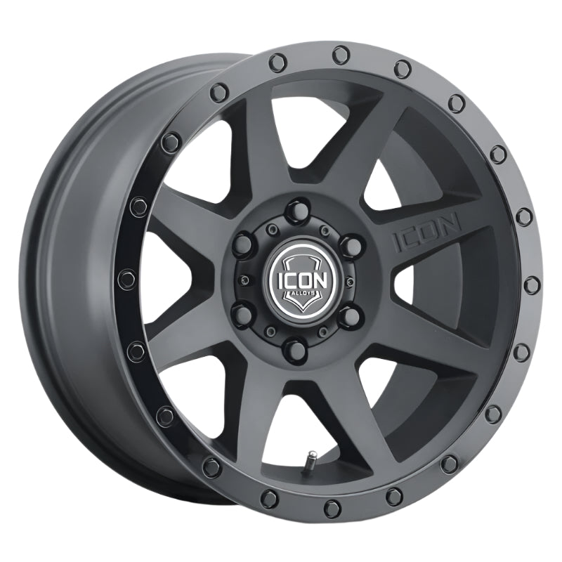ICON Rebound 18x9 6x135 6mm Offset 5.25in BS 87.1mm Bore Double Black Wheel ICON ICO1818906352DB