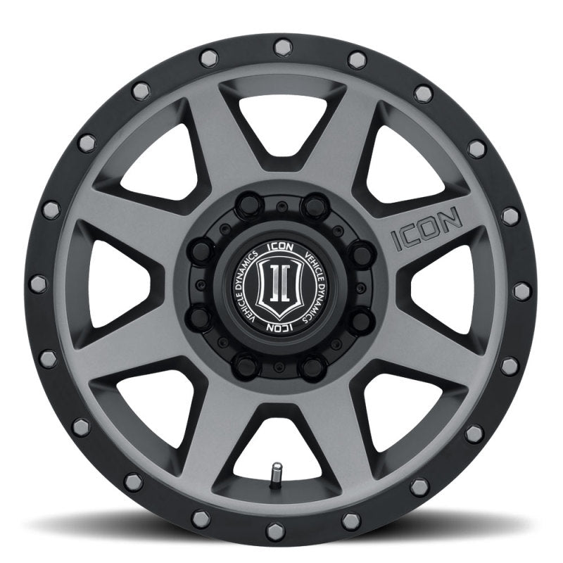 ICON Rebound HD 18x9 8x180 12mm Offset 5.5in BS 124.2mm Bore Titanium Wheel - Black Ops Auto Works