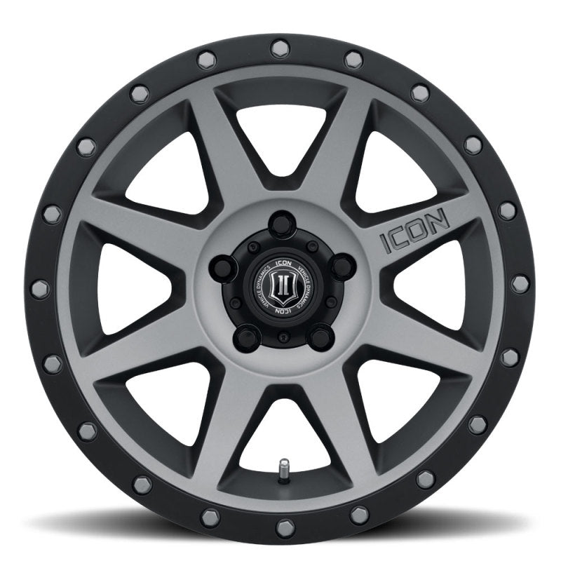 ICON Rebound Pro 17x8.5 5x4.5 0mm Offset 4.75in BS 71.5mm Bore Titanium Wheel ICON ICO21817856547TT