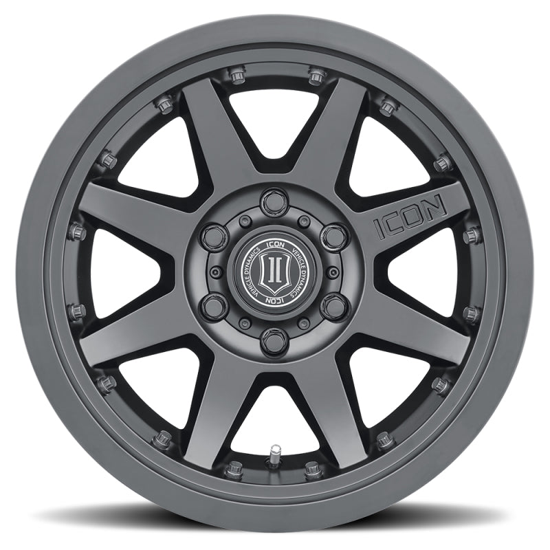 ICON Rebound Pro 17x8.5 6x135 6mm Offset 5in BS 87.1mm Bore Satin Black Wheel ICON ICO21817856350SB
