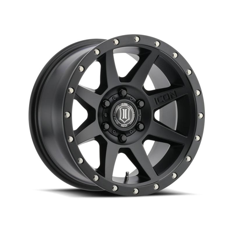ICON Rebound Pro 17x8.5 6x135 6mm Offset 5in BS 87.1mm Bore Satin Black Wheel ICON ICO21817856350SB