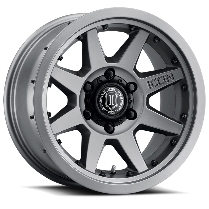 ICON Rebound Pro 17x8.5 6x135 6mm Offset 5in BS 87.1mm Bore Titanium Wheel ICON ICO21817856350TT